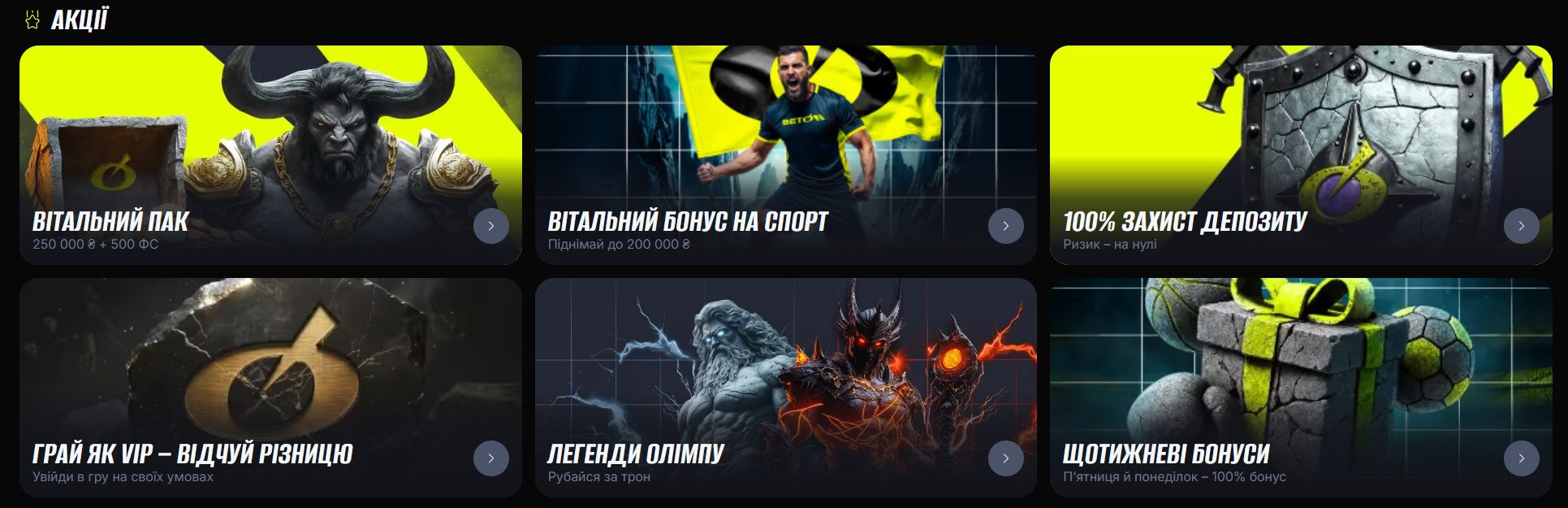 Beton кизино - бонуси та акції